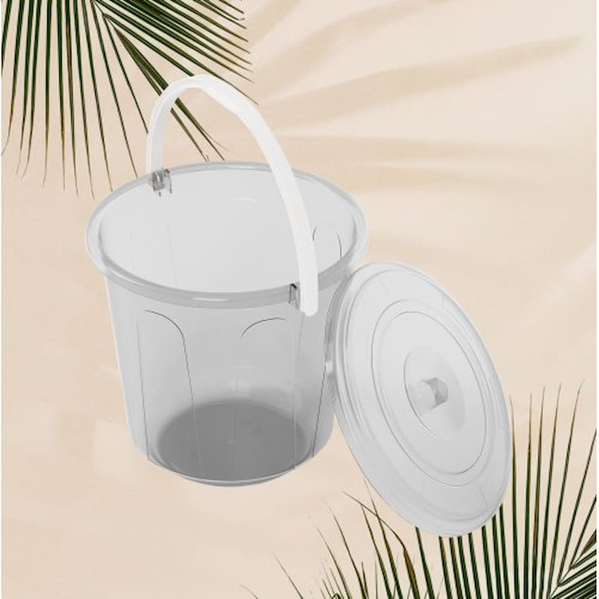 سطل پلاستیکی درب دار شفاف با کیفیت بالا و طراحی کاربردی
